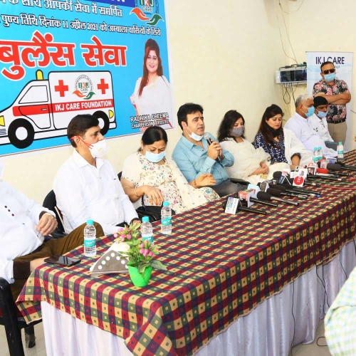 IKJ Care Foundation distributes ambulances to the society of Ambala