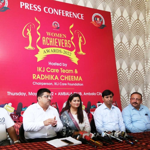 At the launch event of "Women's Achievers' Awards 2022" hosted by IKJ Care Foundation